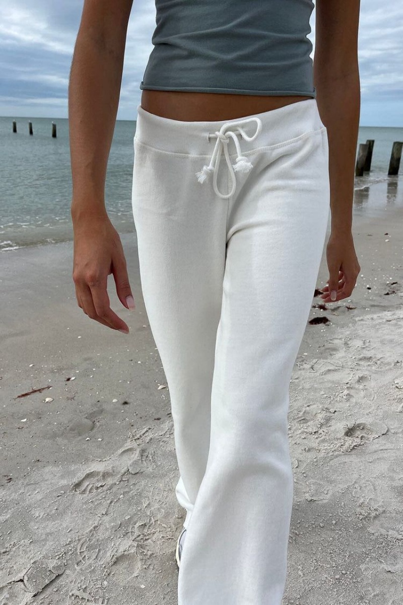 Pantalon Survêtement Brandy Melville Rainey Coton Blanche | SMR-02873407